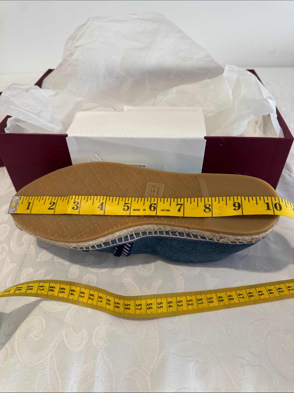 Gucci Denim Espadrille Flats. Size 38.5. - Picture 13 of 15